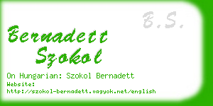 bernadett szokol business card